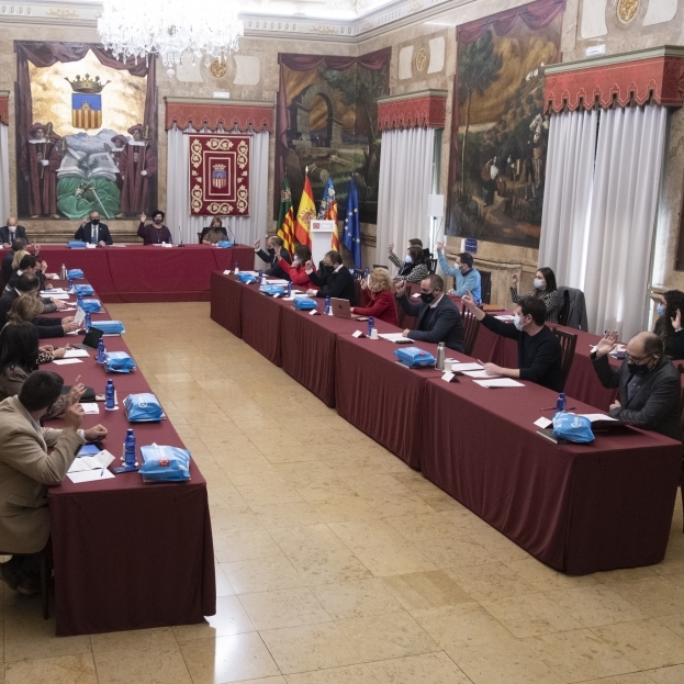 El pleno de la Diputación guarda un minuto de silencio en señal de respeto y recuerdo a las 367 personas fallecidas por la Covid en la provincia de Castellón