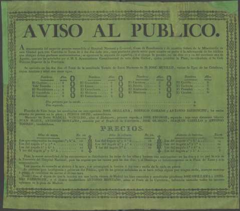 La Biblioteca Valenciana data un cartell taurí de 1822 de la ciutat de València