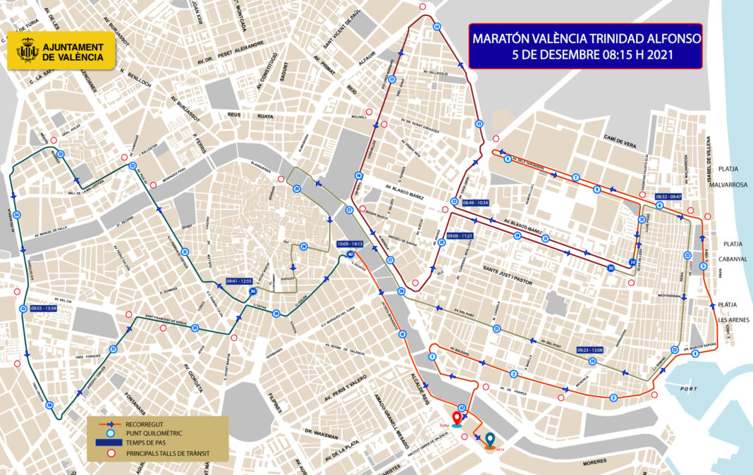 L'Ajuntament prepara un dispositiu de trànsit per a la celebració de la Marató de València