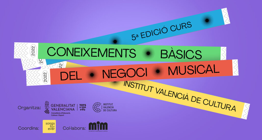 L'Institut Valencià de Cultura presenta la 5a edició del curs sobre la indústria musical