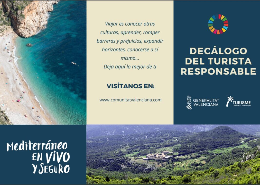 Turisme publica un 'Decálogo del Turista Responsable' para fomentar valores de respeto y sostenibilidad entre personas que visitan la Comunitat