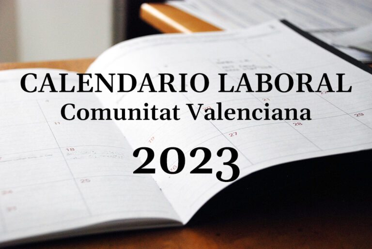 calendario laboral de la Comunidad Valenciana 2023