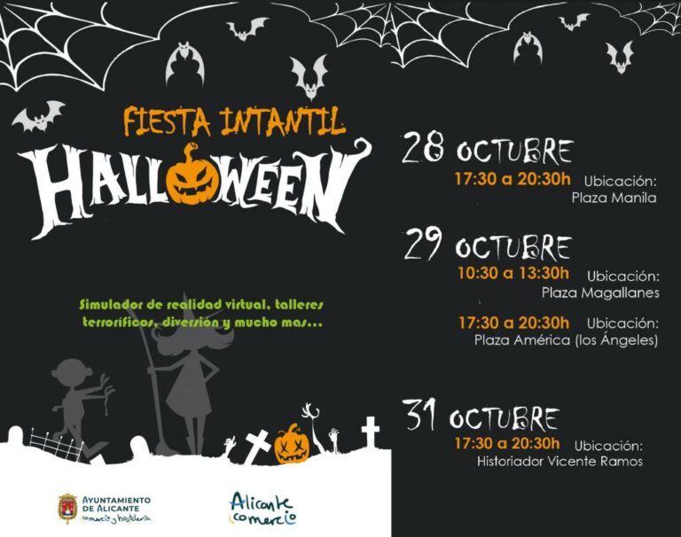 Halloween llega a los comercios de los barrios de Alicante con fiesta y actividades