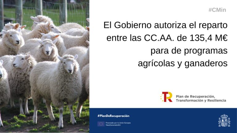 El Gobierno destina más de 5,7 millones a la Comunitat Valenciana para programas agrícolas y ganaderos